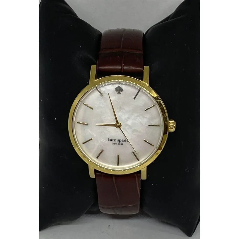Kate Spade 0535 Women's Leather Analog Mother of Pearl Dial Quartz Watch XX912